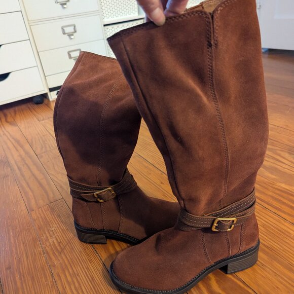 Clarks Maye Shine knee high suede boots - Picture 1 of 3